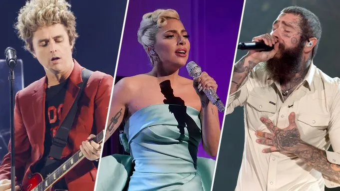 Green Day Lady Gaga Post Malone 3 shot