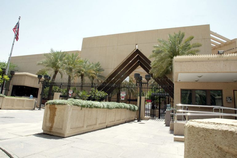 US Embassy in Riyadh Hit by Iranian Drone Attack 2 AFP 20050621 ARP1367992 v3 HighRes UsSaudiArabiaEmbassy 1772503579